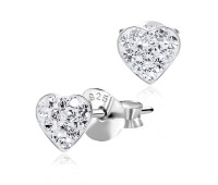 Heart Silver Stud Earrings STS-2797